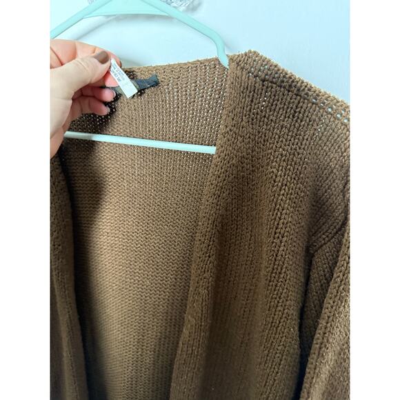 Vintage Zanone Silk Slouchy Oversized Brown Cardigan Sweater Women's Medium - Picture 6 of 7